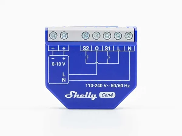 Shelly Dimmer 0/1-10V PM GEN4 - Dimming Module (WiFi, Bluetooth, Zigbee, Matter)