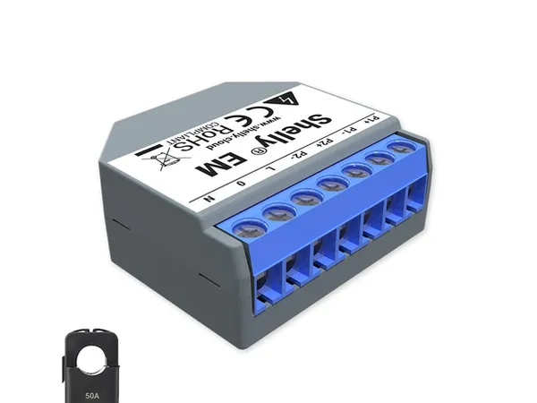 Shelly EM + 50A Clamp